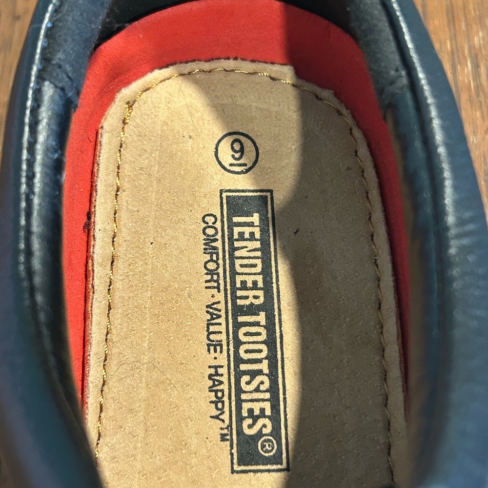 🔥🆕🔥 Tender Tootsies Dielle Black Leather Comfort Loafers - Size 9 - Picture 4 of 8